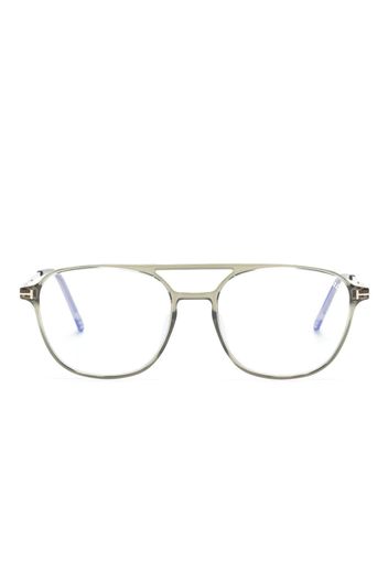 TOM FORD Eyewear thin-arms pilot-frame glasses - Grau