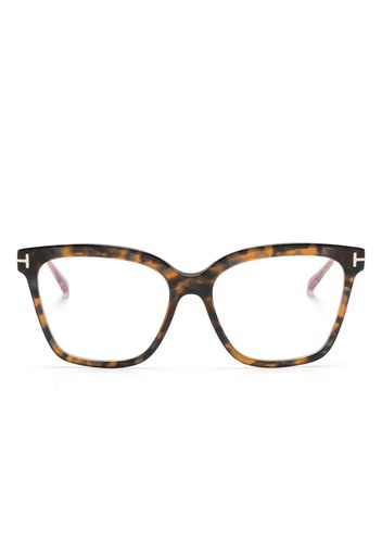 TOM FORD Eyewear tortoiseshell-effect cat-eye glasses - Braun