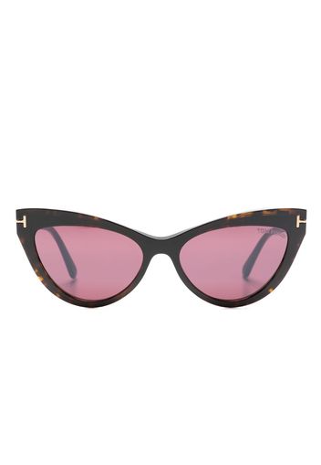 TOM FORD Eyewear Brille mit getönten Clip-On-Gläsern - Grün