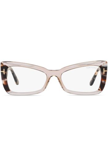 TOM FORD Eyewear two-tone rectangle-frame glasses - Nude