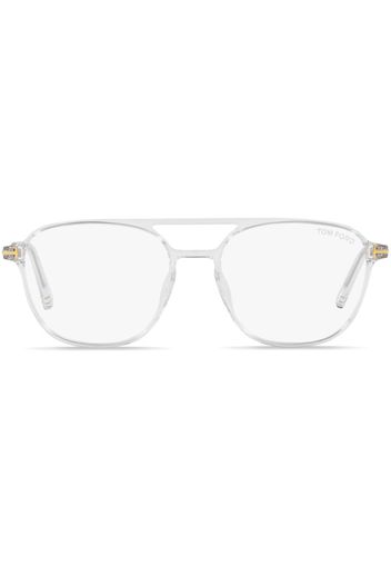 TOM FORD Eyewear transparent pilot-frame glasses - Nude
