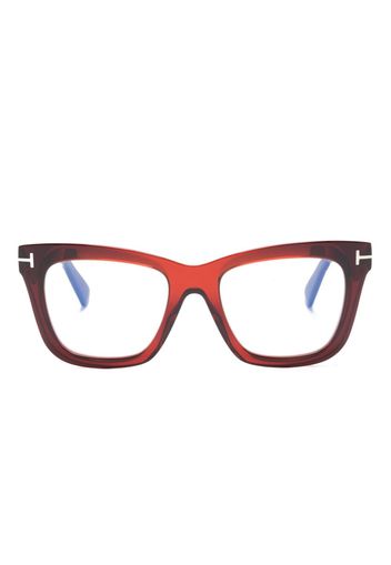 TOM FORD Eyewear Eckige Brille mit Ombre-Effekt - Braun