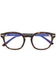 TOM FORD Eyewear Brille mit rundem Gestell - Braun