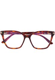 TOM FORD Eyewear Clip-On-Sonnenbrille mit farbigen Gläsern - Braun