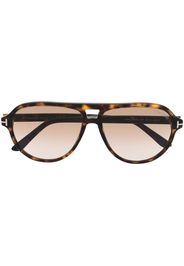 TOM FORD Eyewear Pilotenbrille in Schildpattoptik - Braun