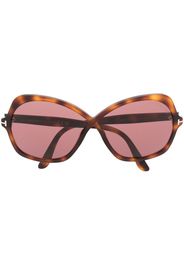 TOM FORD Eyewear Oversized-Sonnenbrille in Schildpattoptik - Braun