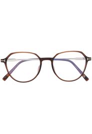 TOM FORD Eyewear Brille mit rundem Gestell - Braun