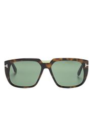 TOM FORD Eyewear Eckige Sonnenbrille in Schildpattoptik - Braun