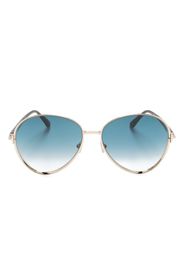 TOM FORD Eyewear round-frame tinted sunglasses - Gold