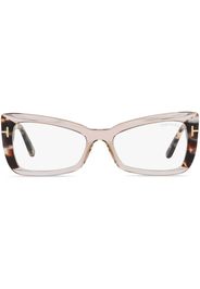 TOM FORD Eyewear two-tone rectangle-frame glasses - Nude