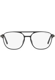 TOM FORD Eyewear logo-plaque pilot-frame glasses - Grau