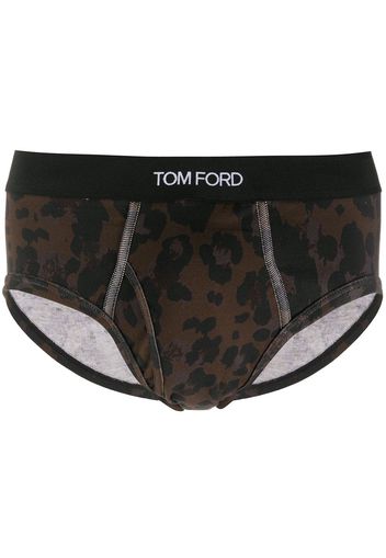 TOM FORD Slip mit Leoparden-Print - Braun