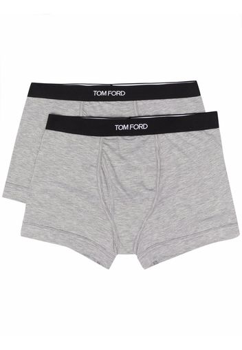 TOM FORD 2er-Set Shorts mit Logo-Bund - Grau