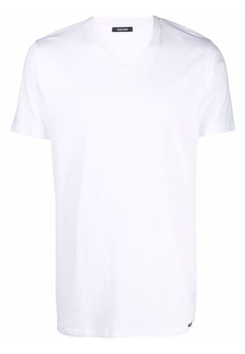 TOM FORD T-Shirt mit V-Ausschnitt - Weiß