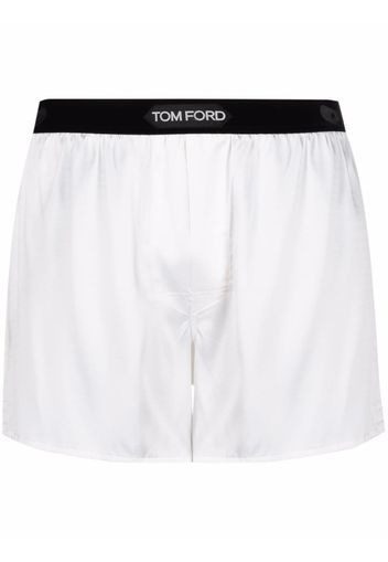 TOM FORD Boxershorts mit Logo-Bund - Weiß