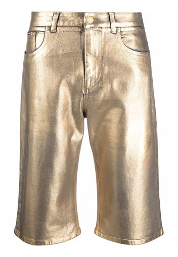 TOM FORD metallic knee-length shorts - Gold