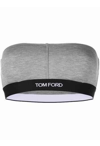 TOM FORD Bandeau-BH mit Logo - Grau