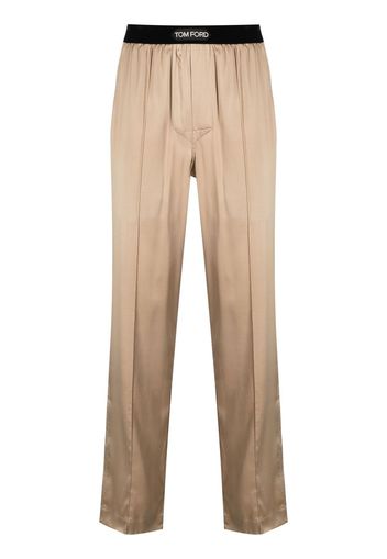 TOM FORD Pyjama-Hose mit Logo-Bund - Nude