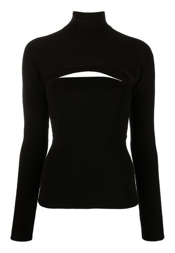 TOM FORD cut-out virgin wool-blend jumper - Schwarz