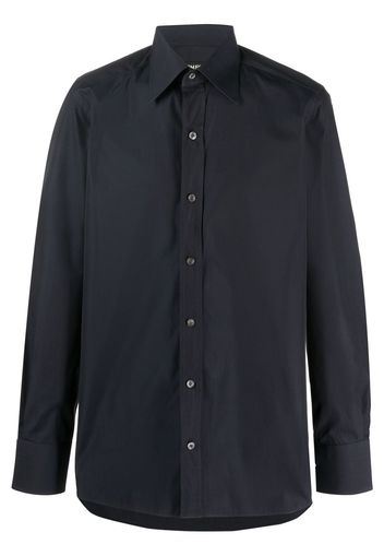 TOM FORD long-sleeve pointed-collar shirt - Blau