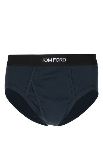 TOM FORD logo-waistband briefs - Blau