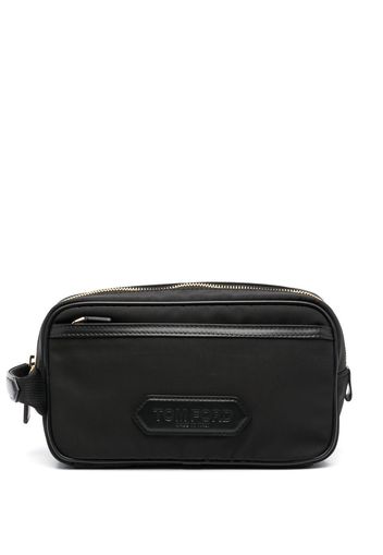 TOM FORD logo-stamp clutch bag - Schwarz