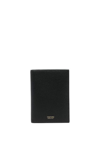 TOM FORD engraved-logo passport holder - Schwarz