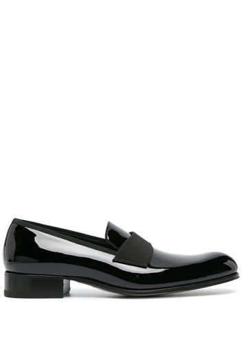 TOM FORD patent-finish leather loafers - Schwarz