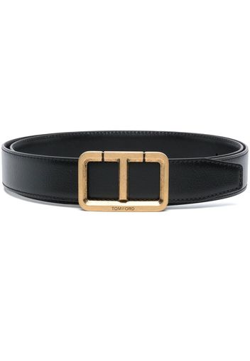 TOM FORD buckle leather belt - Schwarz