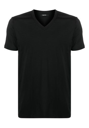 TOM FORD T-Shirt mit V-Ausschnitt - Schwarz