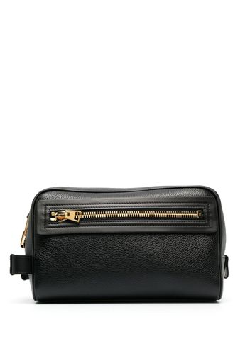 TOM FORD debossed logo wash bag - Schwarz