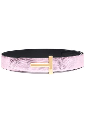 TOM FORD logo-buckle leather belt - Rosa