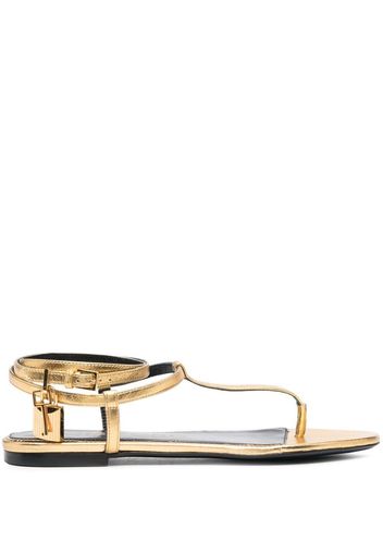 TOM FORD thong strap leather sandals Gold Tom Ford Sarah