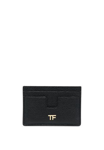 TOM FORD TF-plaque leather cardholder - Schwarz