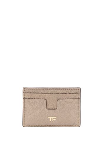 TOM FORD TF-plaque leather cardholder - Nude