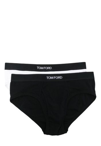 TOM FORD logo-print cotton briefs - Weiß