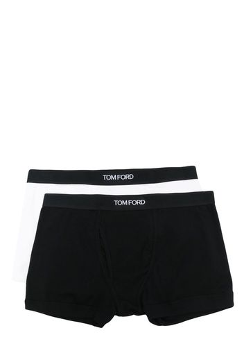 TOM FORD logo-tape detail boxers - Schwarz