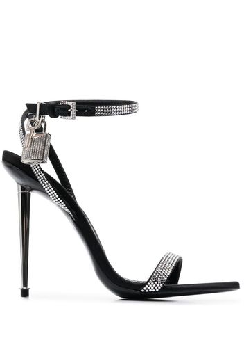 TOM FORD crystal-embellished 120mm sandals - Schwarz