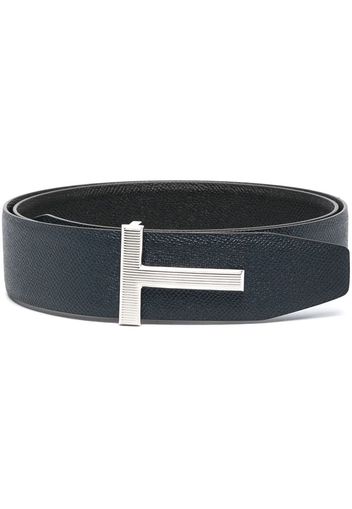 TOM FORD logo-buckle leather belt - Schwarz