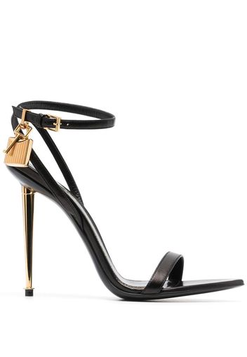 TOM FORD Padlock 120mm sandals - Schwarz