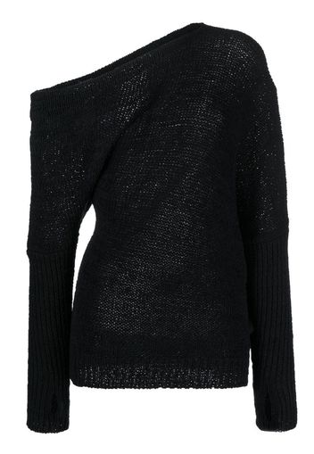 TOM FORD one-shoulder draped jumper - Schwarz