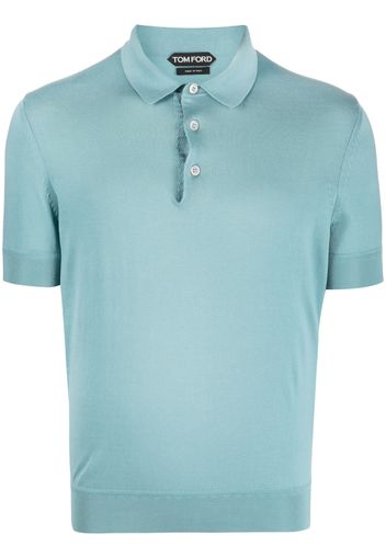 TOM FORD short-sleeve polo shirt - Blau