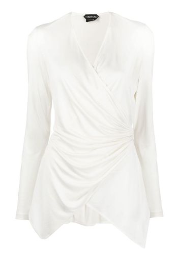 TOM FORD long-sleeve stretch blouse - Nude