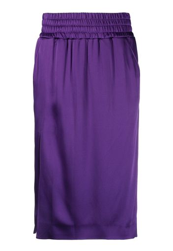 TOM FORD silk high-waisted midi dress - Violett