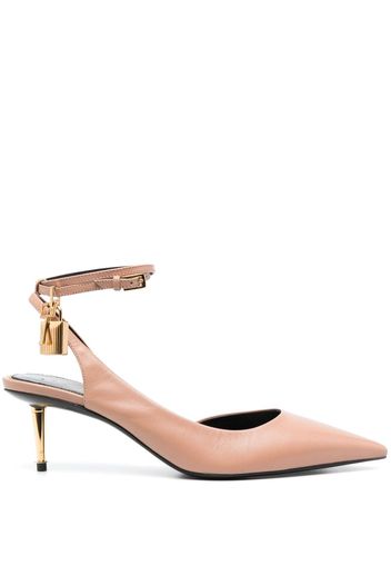 TOM FORD Padlock slingback 55mm pumps - Nude