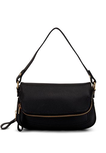 TOM FORD folded-design pebbled-leather shoulder bag - Schwarz