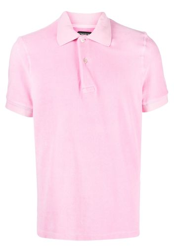 TOM FORD brushed cotton polo shirt - Rosa