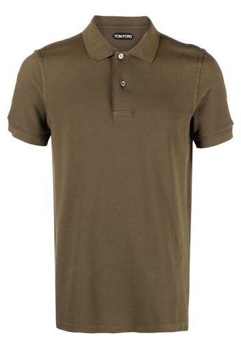 TOM FORD piqué-weave polo shirt - Grün