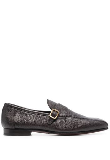 TOM FORD grained square-toe loafers - Braun