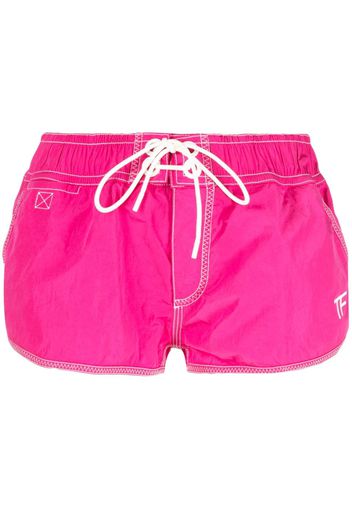 TOM FORD logo-print drawstring shorts - Rosa